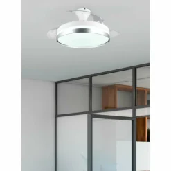 Ventilateur de plafond Reality LINDBERG LED Titane, 1 lumière, Télécommandes