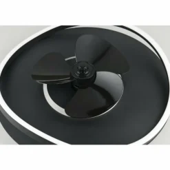 Ventilateur de plafond Reality SORTLAND LED Noir, 1 lumière, Télécommandes