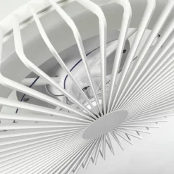 Ventilateur de plafond Rivarotta LED Blanc, 1 lumière, Télécommandes