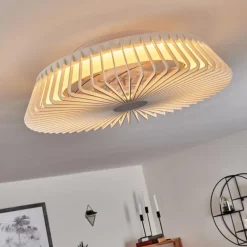 Ventilateur de plafond Rivarotta LED Blanc, 1 lumière, Télécommandes