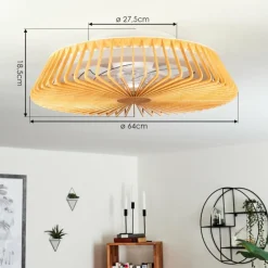 Ventilateur de plafond Rivarotta LED Blanc, 1 lumière, Télécommandes