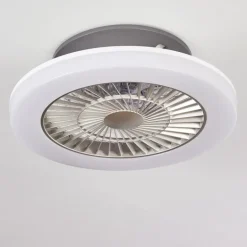 Ventilateur de plafond Somalia LED Argenté, Transparent, 1 lumière