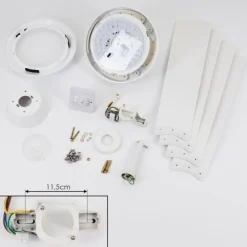 Ventilateur de plafond Tjerne LED Blanc, 1 lumière