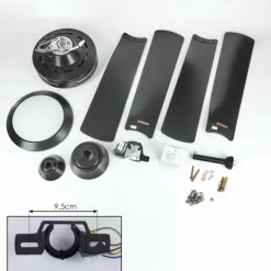 Ventilateur de plafond Tjerne LED Noir, 1 lumière