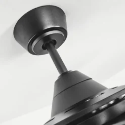 Ventilateur de plafond Tjerne LED Noir, 1 lumière, Télécommandes