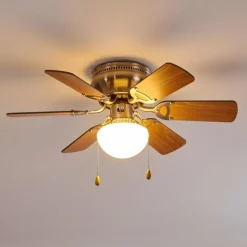 Ventilateur de plafond Trillo Nickel mat, 1 lumière