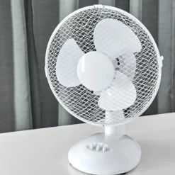 Ventilateur de table Sopot Chrome, Blanc