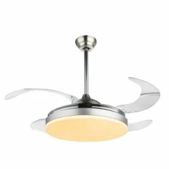 Ventilateur Globo CABRERA LED Nickel mat, 1 lumière, Télécommandes