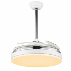 Ventilateur Globo CABRERA LED Blanc, 1 lumière, Télécommandes