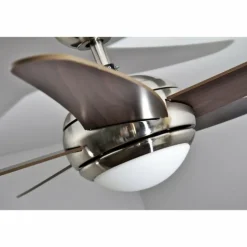 Ventilateur Globo FABIOLA Acier inoxydable, Nickel mat, 1 lumière, Télécommandes