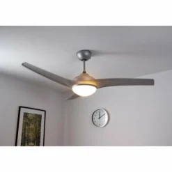 Ventilateur Globo PRIMO Argenté, Blanc, 2 lumières, Télécommandes