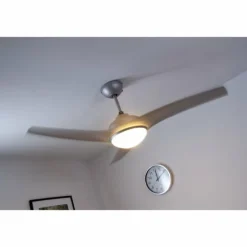 Ventilateur Globo PRIMO Argenté, Blanc, 2 lumières, Télécommandes