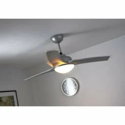 Ventilateur Globo PRIMO Argenté, Blanc, 2 lumières, Télécommandes