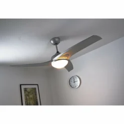 Ventilateur Globo PRIMO Argenté, Blanc, 2 lumières, Télécommandes