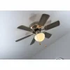 Ventilateur Globo UGO Acier inoxydable, Nickel mat, 1 lumière