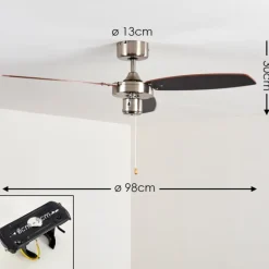 Ventilateurs de Plafond Fossa Nickel mat