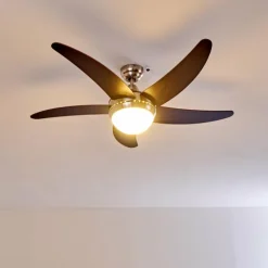 Ventilateurs de Plafond Morino Brun, Nickel mat, 2 lumières, Télécommandes