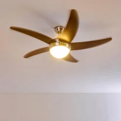 Ventilateurs de Plafond Morino Brun, Nickel mat, 2 lumières, Télécommandes