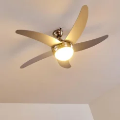 Ventilateurs de Plafond Morino Nickel mat, Argenté, 2 lumières, Télécommandes