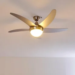 Ventilateurs de Plafond Morino Nickel mat, Argenté, 2 lumières, Télécommandes