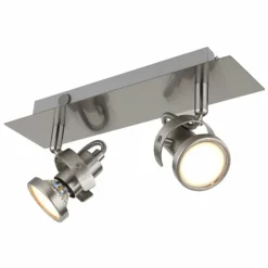 Luminaires Globo Lighting Spots Et Projecteurs|Verpax Plafonnier, Spot de plafond, Applique murale, Spot mural Nickel mat, 2 lumières