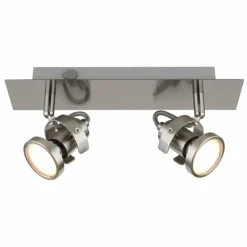Luminaires Globo Lighting Spots Et Projecteurs|Verpax Plafonnier, Spot de plafond, Applique murale, Spot mural Nickel mat, 2 lumières