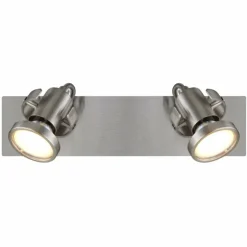 Luminaires Globo Lighting Spots Et Projecteurs|Verpax Plafonnier, Spot de plafond, Applique murale, Spot mural Nickel mat, 2 lumières