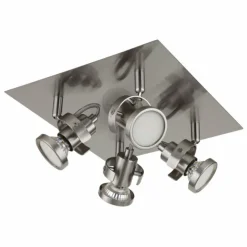 Luminaires Globo Lighting Spots Et Projecteurs|Verpax Plafonnier, Spot de plafond, Applique murale, Spot mural Nickel mat, 4 lumières