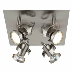 Luminaires Globo Lighting Spots Et Projecteurs|Verpax Plafonnier, Spot de plafond, Applique murale, Spot mural Nickel mat, 4 lumières