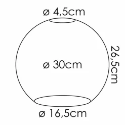 verre de rechange 30 cm Koyoto Clair