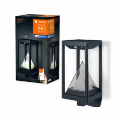 WIF Lampe solaire Luminaires Ledvance LED Noir, 1 lumière, Détecteur de mouvement, Changeur de couleurs