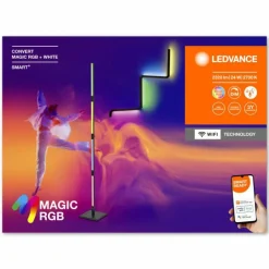 Wifi Lampadaire Luminaires Ledvance LED Noir, 1 lumière, Changeur de couleurs