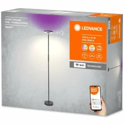 Wifi Lampadaire Luminaires Ledvance LED Noir, 1 lumière, Changeur de couleurs