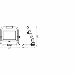 Worklight Projecteur Luminaires Ledvance LED Gris, Noir, 1 lumière