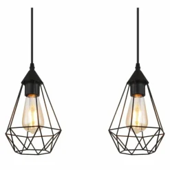 Luminaires Globo Lighting Suspensions|Zachary Suspension Noir, 3 lumières