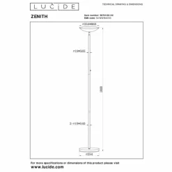 Luminaires Lucide Lampadaires Et Lampes Sur Pied|ZENITH Lampadaire LED Laiton, 1 lumière
