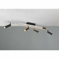 Luminaires Trio Éclairage Led|Zeno Plafonnier LED Aluminium, 5 lumières, Télécommandes