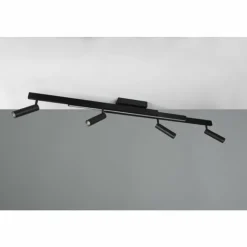 Luminaires Trio Éclairage Led|Zeno Plafonnier LED Noir, 5 lumières, Télécommandes