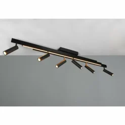 Luminaires Trio Éclairage Led|Zeno Plafonnier LED Noir, 7 lumières, Télécommandes