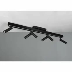 Luminaires Trio Éclairage Led|Zeno Plafonnier LED Noir, 7 lumières, Télécommandes