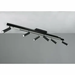 Luminaires Trio Éclairage Led|Zeno Plafonnier LED Noir, 7 lumières, Télécommandes