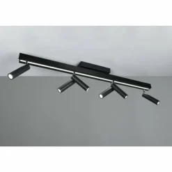 Luminaires Trio Éclairage Led|Zeno Plafonnier LED Noir, 7 lumières, Télécommandes